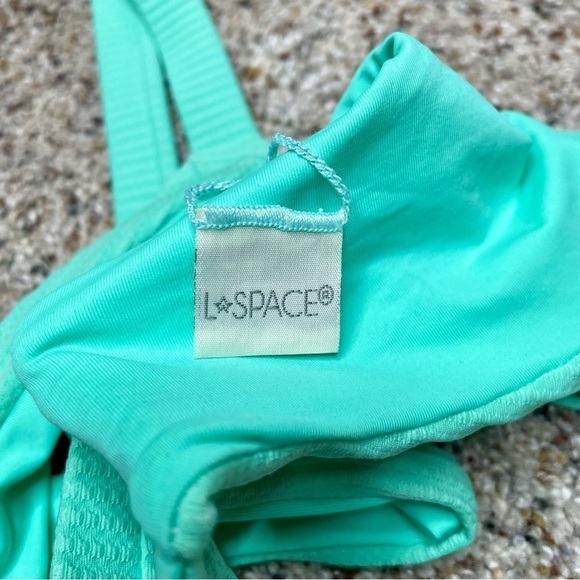 L*SPACE Jess Bikini Top in Bright Teal Small - Picture 7 of 9